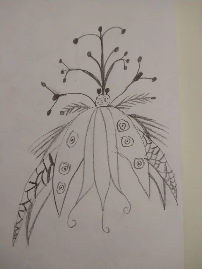 insect in grafietpotlood